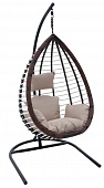 Кресло подвесное Sharm арт.D159-МТ003 цв.корзины коричневый, цв.подушки бежевый "Garden story"